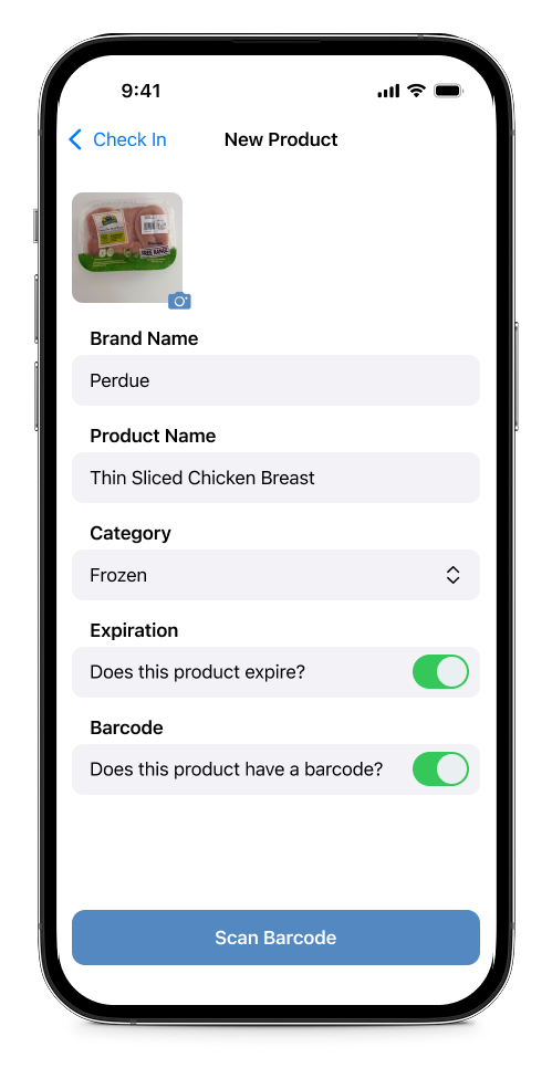 Cupboard App Screen 2